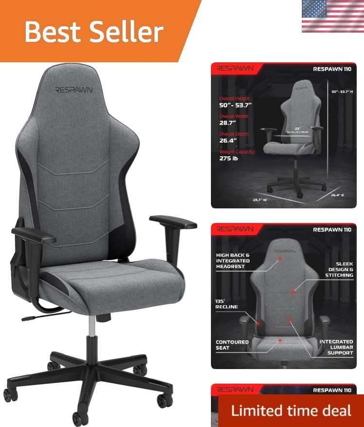 Adjustable Height Racing Style Office & Gaming Chair - 110 S