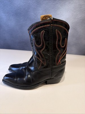 Vintage 1940s/ 1950s Neolite Toddler Child's Black Cowboy Boots Sz