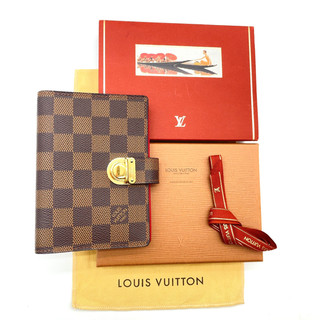 Auth Louis Vuitton Damier Ebene Agenda Koala PM R21011 Notebook W/B/D JP060099