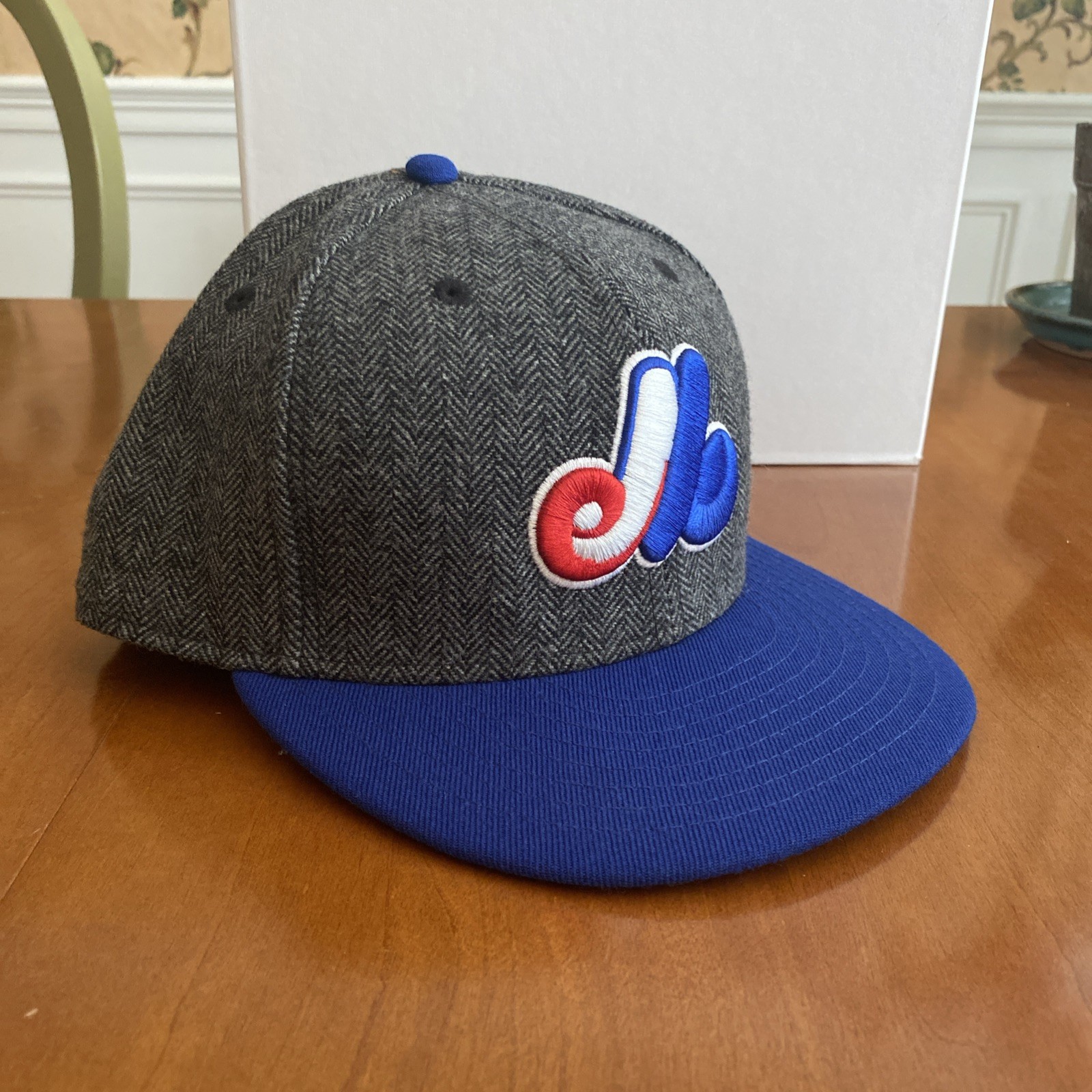 Expos Baseball cap, Herringbone Pattern, Blue, Wh… - image 24