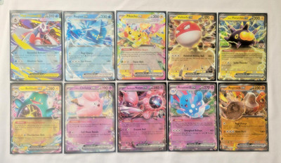 Pokémon 10 Lot Mega Froslass Pikachu Mewtwo ex! Ascended Heroes R Holos (NM)