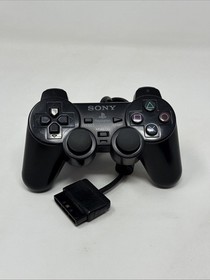 Sony PlayStation 2 PS2 DualShock 2 Controller Black Genuine OEM SCPH-10010 Works