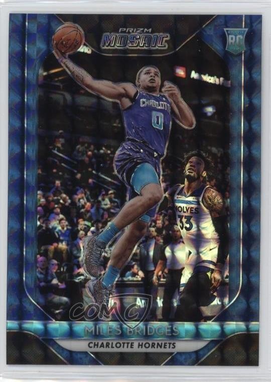 2018-19 Panini Prizm Mosaic Blue Miles Bridges #76 Rookie RC 0rf