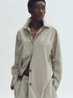 Stella McCartney x H&M Khaki Oversized Embellished Shirt,  Large NWT Sold Out