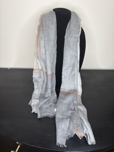 $845 Retail ELEVENTY Lightweight Wool Grey Scarf