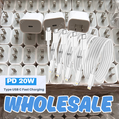 #ad 20W Fast Charger For iPhone 17 16 15 14 13 12 11 XR 8 USB C Adapter PD Cable Lot $326.91