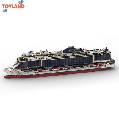 MSC Seashore Cruise Ship 6270 Bricks MOC-116714 Building Blocks Toys Kit