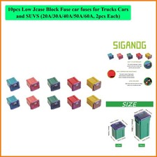 10pcs Low Jcase Block Fuse car fuses for Trucks Cars and SUVS 20A/30A/40A/50A...