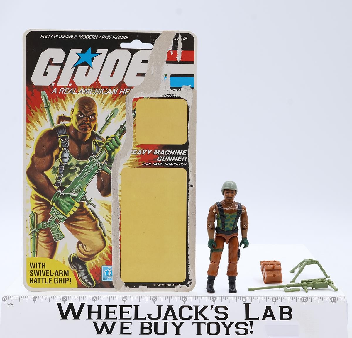 Roadblock V1 Complete 32 Cardback 1984 G.I. Joe Hasbro Vintage