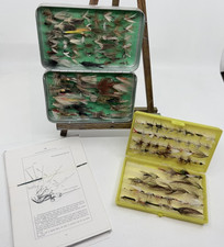 Vintage Scientific Anglers PERINE Fly LOT BOX Hand tied Trout Flies 125+