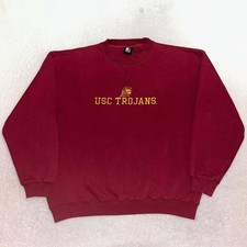 Vintage Starter USC Trojans Embroidered Crewneck Pullover Sweatshirt Red Size XL