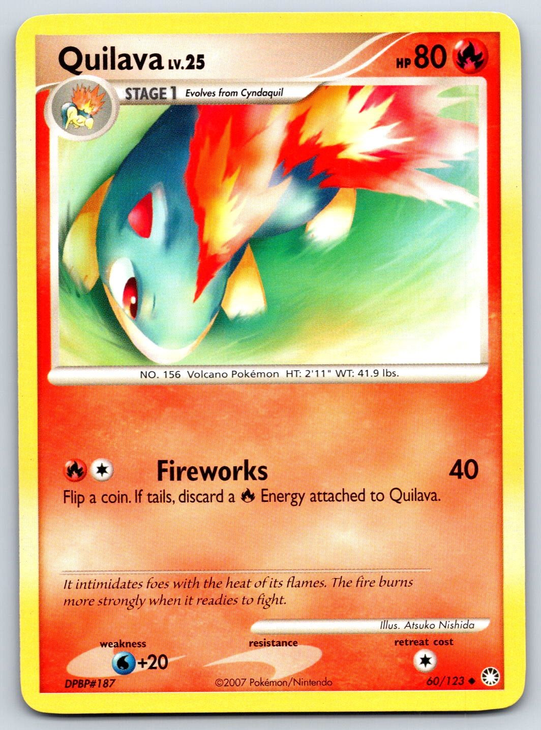 Quilava Mysterious Treasures 60/123 Pokemon Card LP