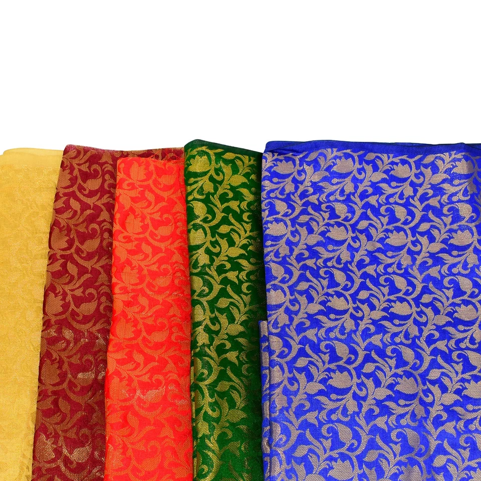 Artesanía de costura de tela de seda arte brocado para tapicería y detalles decorativos para el hogar Foto 2 de 4