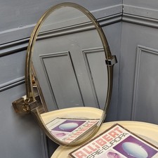 Vintage Allibert Serie-Europa Tilting Wall Mirror Smoke Frame Space Age Box Inst
