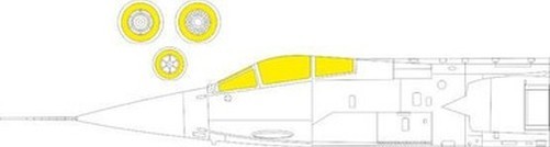 Eduard EX830 1/48 Mask F-104S TFace Canopy mask Set for Kinetic
