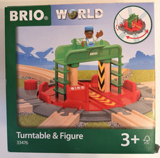 BRIO World 33476 Lok- Drehscheibe mit Kontrollbrücke