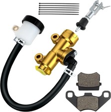 Coleman KT196 Go Kart Brake Master Cylinder with Brake Caliper Pads Kit Replacem