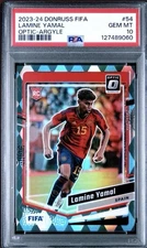 2023-24 Panini Donruss FIFA Lamine Yamal Optic-Argyle PSA 10 RC #54
