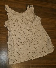 H&M Gr 134/140 Tank Top Creme Gepunktet