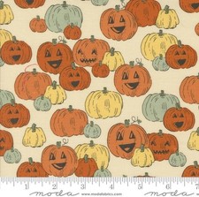 Home Sweet Haunt 20916 11 Bone Pumpkins -By the yard Moda cotton print