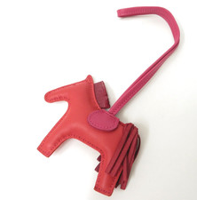 Authentic Hermes Rodeo PM Leather Keyholder Animal Bag Charm F 55244