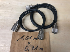 2 Stück PL Koaxial Verbindungskabel ca 80 cm mit 2x PL259 Stecker CB Funk Kabel 