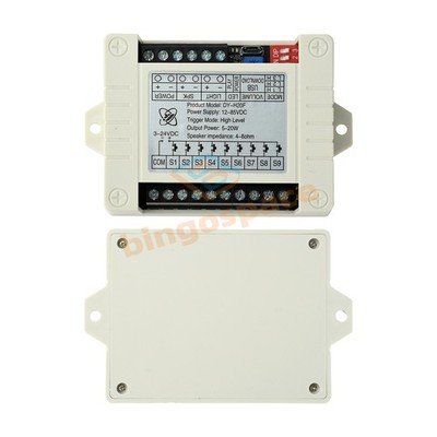 DC12-85V HL20F 20W Voice MP3 Playback Control Module 1-to-1 Trigger Custom Audio