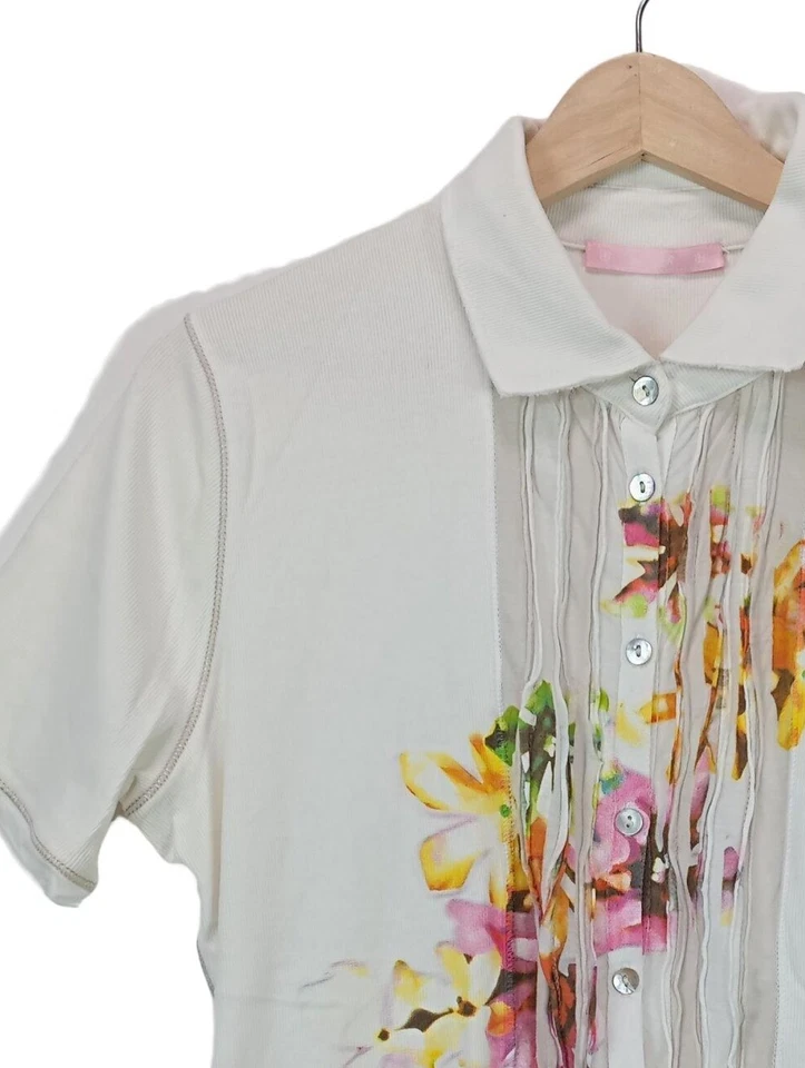 BASLER Blouse Dames Blouse T EU 42 blanc style décontracté - Photo 3/4