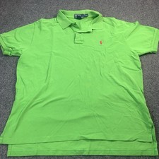 Ralph Lauren Polo Shirt Mens XL/TG Green Short Sleeve Casual