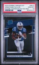 2020 Clearly Donruss Jonathan Taylor RATED ROOKIE #RRJT PSA 9 MINT Colts