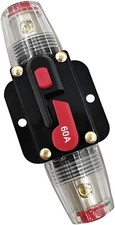 60 Amp Car Circuit Breaker, 12V-24V Manual Reset Vehicle Inline Fuse Inverter, W