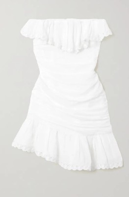 ISABEL MARANT Oxani trägerloses Ramie Minikleid Gr. 12 (40) ORIGINAL UVP 900£ #V1