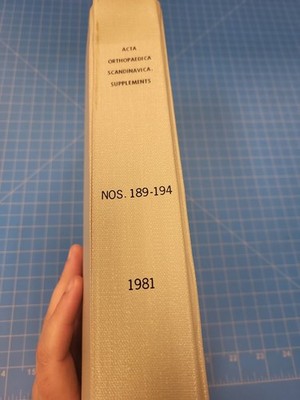 Acta Orthopaedica Scandinavica Supplements 189-194 1981 Surgery Ankle Fractures