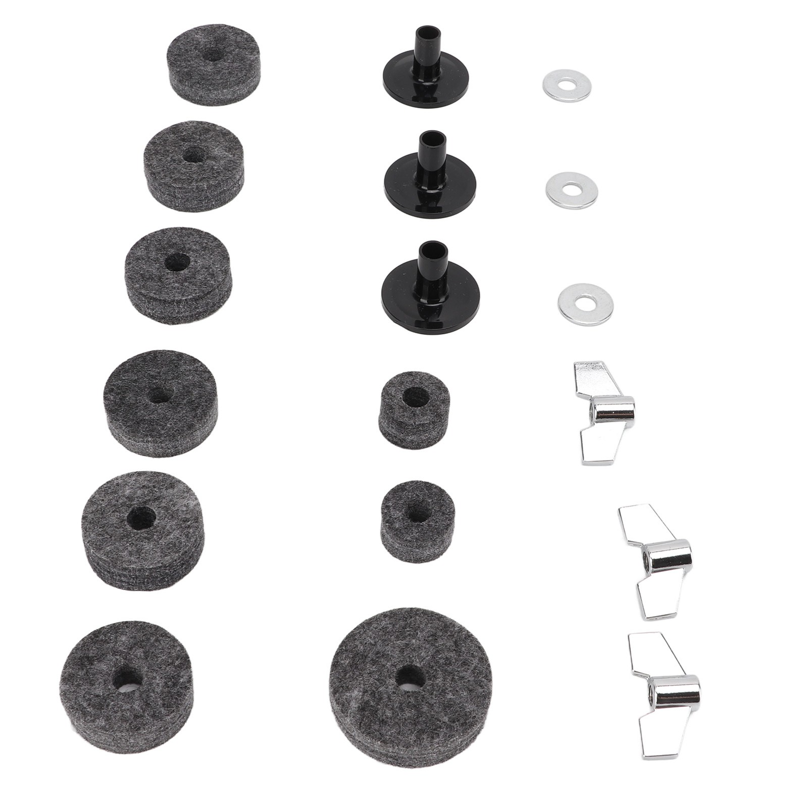 Drum Kit Non Slip Felt Pad Set Wing Nuts Stand Sleeves Cymbal Washers Replacemen