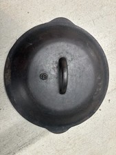 Vintage Lodge cast iron raised #9 skillet lid NO ARCH LOGO