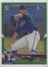 2018 Bowman Draft Chrome Green Refractor 45/99 Cole Winn #BDC-173 ds4