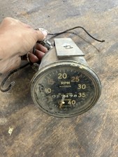 Ac 12v Electric 60 Mph 3 38 Vintage Black Face Speedometer Untested