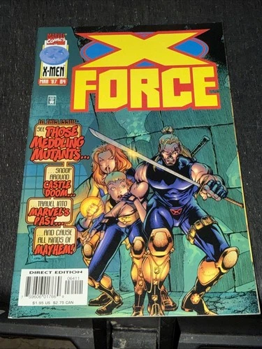Marvel Comics X Force #64 Vol. 1 X-Men 1997 Vintage Comic Book Sleeve Boarded