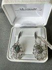 Le Vieux Silver Plate Marcasite And Paua Shell Chandelier Earrings NWT MSRP $100 — photo 1