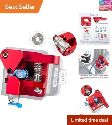 Dual Gear Ender 3 Extruder with Two Washers Metal Drive Feeder Upgrade Kit Co...