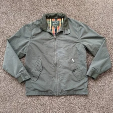 Woolrich Men's Medium Linden Jacket Flannel Lined Olive Drab Outdoor Walking