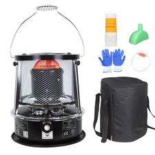 Portable Wick Paraffin Heater 2.3 kW Kerosene Indoor Outdoor Camping 5.2L Black