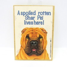Shar Pei Wood Magnet Made In USA NEW Dog Owner Gift
