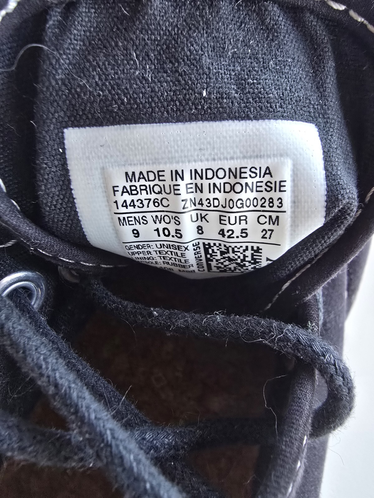 Converse Jack Purcell BlackWhite Shoes Size 9 thumbnail 8