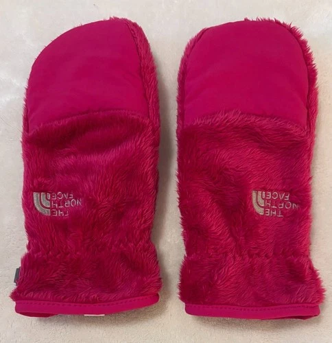 NWOT The North Face Denali Thermal Girls Mittens, Cabaret Pink, Sz Med