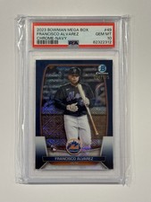 PSA 10 - 2023 Bowman Francisco Alvarez Navy Blue Mega Box Mojo Rookie /175 Mets