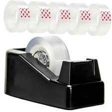Tape Dispenser Desk,Desktop Tape Dispenser, Tape Dispenser with Weighted Black