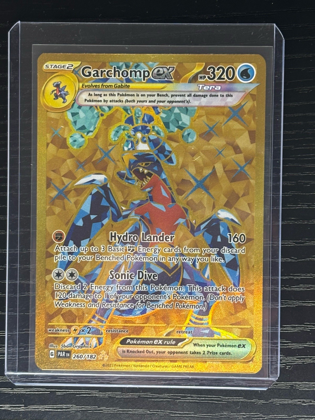 Pokemon TCG Garchomp ex 260/182 SV04: Paradox Rift Holo NM