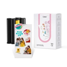 Liene PixCut S1 Sticker Paper Kit: 72 Waterproof Sheets & 2 Ink Refills