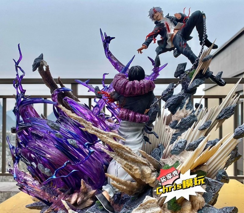 Figura modelo juguete Jujutsu Kaisen Satoru Gojo vs Toji Fushiguro coleccionable de resina